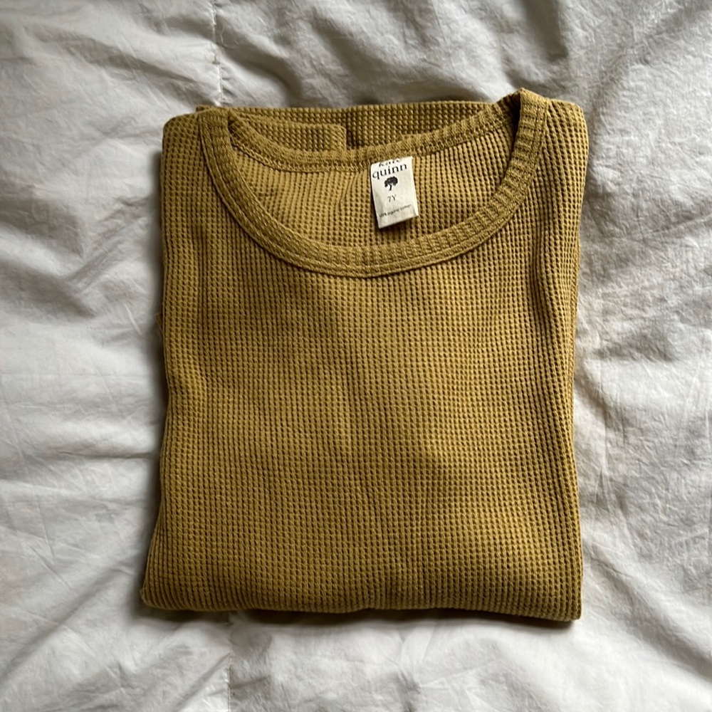 Kate Quinn long sleeve waffle knit top